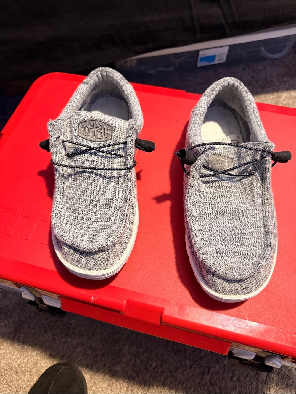 Hey Dude Gray Knit Slip-On Casual Shoes